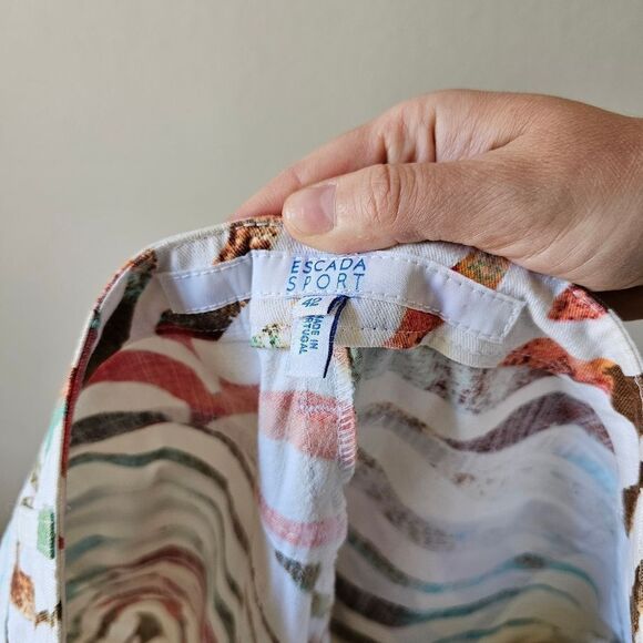 Rare Escada Sport Kate Tiger Stripes MultiColor Boot Cut Flare Jeans Size 42 - Picture 3 of 7